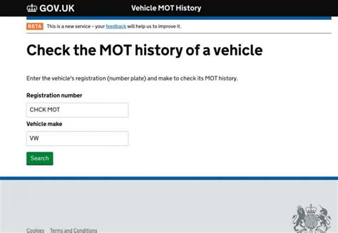 Book your MOT/ vehicle test online .